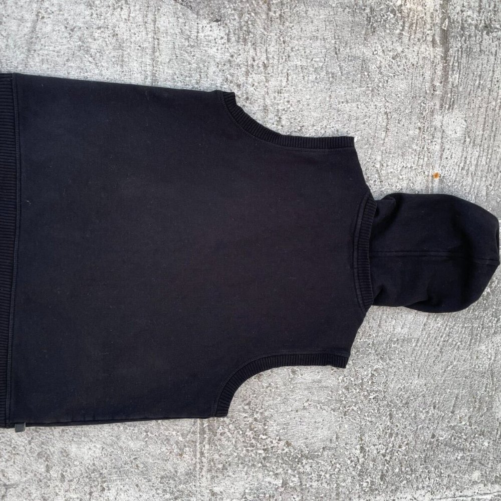 Ralph Lauren Petite Women Vest Black Cotton Hooded Zip Up Vest Size PS - Picture 8 of 11